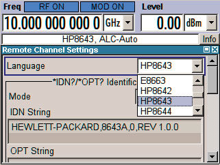 Эмуляция приборов других производителей, например Agilent ( Keysight)